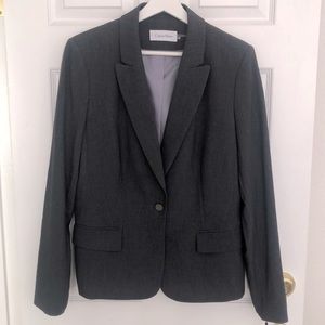 Gray Calvin Klein Suit Jacket NWOT